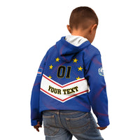 Cape Verde Football Kid Hoodie Come On Tubaroes Azuis - Wonder Print Shop