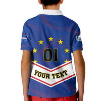 Cape Verde Football Kid Polo Shirt Come On Tubaroes Azuis - Wonder Print Shop