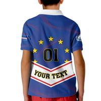 Cape Verde Football Kid Polo Shirt Come On Tubaroes Azuis - Wonder Print Shop