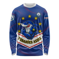 Cape Verde Football Long Sleeve Shirt Come On Tubaroes Azuis - Wonder Print Shop