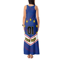 Cape Verde Football Tank Maxi Dress Come On Tubaroes Azuis - Wonder Print Shop
