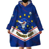 Cape Verde Football Wearable Blanket Hoodie Come On Tubaroes Azuis - Wonder Print Shop