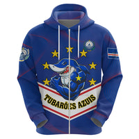 Cape Verde Football Zip Hoodie Come On Tubaroes Azuis - Wonder Print Shop
