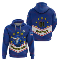 Cape Verde Football Zip Hoodie Come On Tubaroes Azuis - Wonder Print Shop