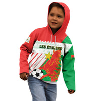 Burkina Faso Football Kid Hoodie Go Les Etalons - Wonder Print Shop
