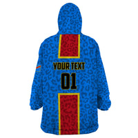 DR Congo Football Wearable Blanket Hoodie Go Les Leopards - Wonder Print Shop