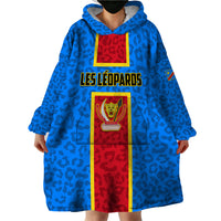 DR Congo Football Wearable Blanket Hoodie Go Les Leopards - Wonder Print Shop
