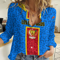 DR Congo Football Women Casual Shirt Go Les Leopards - Wonder Print Shop