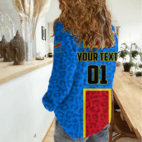 DR Congo Football Women Casual Shirt Go Les Leopards - Wonder Print Shop