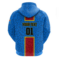 DR Congo Football Zip Hoodie Go Les Leopards - Wonder Print Shop