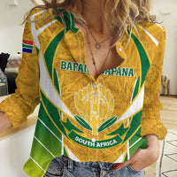 South Africa Soccer Women Casual Shirt Come On Bafana Bafana - Wonder Print Shop