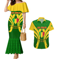 Mali Football Couples Matching Mermaid Dress and Hawaiian Shirt Tous Derriere Les Aigles Du Mali - Wonder Print Shop