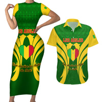 Mali Football Couples Matching Short Sleeve Bodycon Dress and Hawaiian Shirt Tous Derriere Les Aigles Du Mali - Wonder Print Shop
