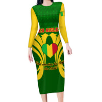 Mali Football Family Matching Long Sleeve Bodycon Dress and Hawaiian Shirt Tous Derriere Les Aigles Du Mali - Wonder Print Shop