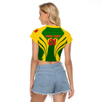 Mali Football Raglan Cropped T Shirt Tous Derriere Les Aigles Du Mali - Wonder Print Shop