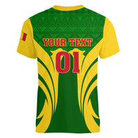 Mali Football Women V Neck T Shirt Tous Derriere Les Aigles Du Mali - Wonder Print Shop