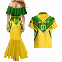 Australia Soccer Couples Matching Mermaid Dress and Hawaiian Shirt Go Socceroos - Wonder Print Shop