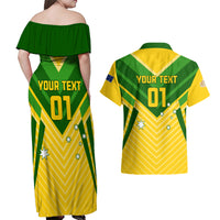 Australia Soccer Couples Matching Off Shoulder Maxi Dress and Hawaiian Shirt Go Socceroos - Wonder Print Shop