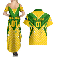 Australia Soccer Couples Matching Summer Maxi Dress and Hawaiian Shirt Go Socceroos - Wonder Print Shop