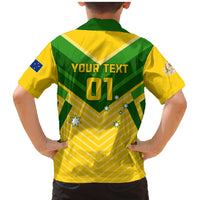 Australia Soccer Family Matching Mermaid Dress and Hawaiian Shirt Go Socceroos - Wonder Print Shop