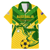 Australia Soccer Family Matching Mermaid Dress and Hawaiian Shirt Go Socceroos - Wonder Print Shop