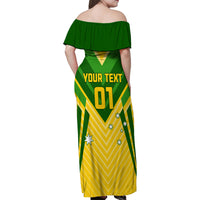 Australia Soccer Family Matching Off Shoulder Maxi Dress and Hawaiian Shirt Go Socceroos - Wonder Print Shop