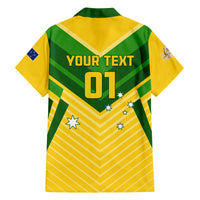 Australia Soccer Family Matching Summer Maxi Dress and Hawaiian Shirt Go Socceroos - Wonder Print Shop