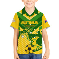 Australia Soccer Family Matching Tank Maxi Dress and Hawaiian Shirt Go Socceroos - Wonder Print Shop