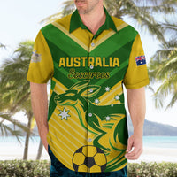 Australia Soccer Hawaiian Shirt Go Socceroos - Wonder Print Shop