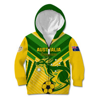 Australia Soccer Kid Hoodie Go Socceroos - Wonder Print Shop