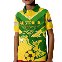 Australia Soccer Kid Polo Shirt Go Socceroos - Wonder Print Shop