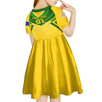 Australia Soccer Kid Short Sleeve Dress Go Socceroos - Wonder Print Shop