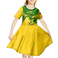 Australia Soccer Kid Short Sleeve Dress Go Socceroos - Wonder Print Shop