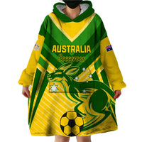 Australia Soccer Wearable Blanket Hoodie Go Socceroos - Wonder Print Shop