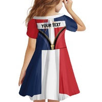 Personalized Dominican Republic 1844 Family Matching Long Sleeve Bodycon Dress and Hawaiian Shirt Coat Of Arms Zipper Stylized