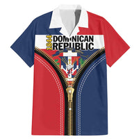 Personalized Dominican Republic 1844 Family Matching Mermaid Dress and Hawaiian Shirt Coat Of Arms Zipper Stylized