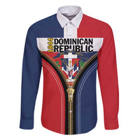 Personalized Dominican Republic 1844 Family Matching Short Sleeve Bodycon Dress and Hawaiian Shirt Coat Of Arms Zipper Stylized