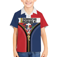 Personalized Dominican Republic 1844 Kid Hawaiian Shirt Coat Of Arms Zipper Stylized