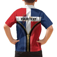 Personalized Dominican Republic 1844 Kid Hawaiian Shirt Coat Of Arms Zipper Stylized