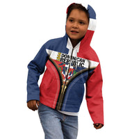 Personalized Dominican Republic 1844 Kid Hoodie Coat Of Arms Zipper Stylized
