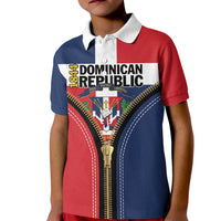 Personalized Dominican Republic 1844 Kid Polo Shirt Coat Of Arms Zipper Stylized