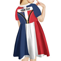 Personalized Dominican Republic 1844 Kid Short Sleeve Dress Coat Of Arms Zipper Stylized