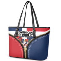 Dominican Republic 1844 Leather Tote Bag Coat Of Arms Zipper Stylized