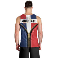 Personalized Dominican Republic 1844 Men Tank Top Coat Of Arms Zipper Stylized