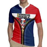Personalized Dominican Republic 1844 Rugby Jersey Coat Of Arms Zipper Stylized