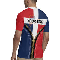 Personalized Dominican Republic 1844 Rugby Jersey Coat Of Arms Zipper Stylized
