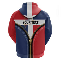 Personalized Dominican Republic 1844 Zip Hoodie Coat Of Arms Zipper Stylized