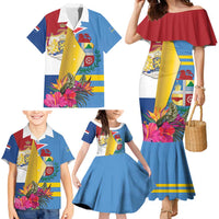 Aruba-Netherlands Family Matching Mermaid Dress and Hawaiian Shirt Tropical Unique Style