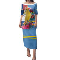 Aruba-Netherlands Family Matching Puletasi and Hawaiian Shirt Tropical Unique Style