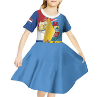 Aruba-Netherlands Kid Short Sleeve Dress Tropical Unique Style
